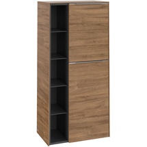 Villeroy & Boch Subway 3.0 Mittelschrank C59900RH 57,4x120x36,2cm, Schanier rechts/Griff Aluminium glänzend Kansas Oak