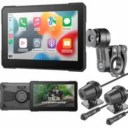 Interphone Sync70 Smart-Display Motorrad mit Dual-Kamera und Totwinkelassistent