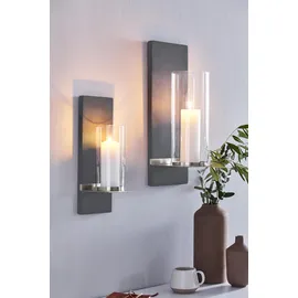 BLOMUS Wandkerzenhalter FINCA Edelstahl Silber