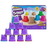 Kinetic Sand Burgenförmchen mit Sand 10er-Set für kreatives Indoor-Sandspiel