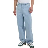 URBAN CLASSICS Heavy Ounce Baggy Fit Jeans New Light Blue Washed 33