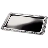 APS Servierplatten SCHÖNER ESSEN silber 53,0 x 32,5 cm