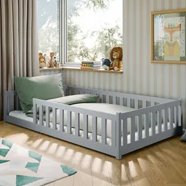 petits-meubles Standbett Maya 120 x 200 cm Kiefer grau