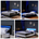 LED Bett ASTRO mit Matratze - Farbe: dunkelgrau, Größe: 90 x 200 cm, Ausführung: mit Matratze