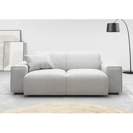 Home Affaire 2-Sitzer HOME AFFAIRE "Glimminge auch in Breitcord + Feincord + Easy care-Bezug", silber, B:194cm H:71cm T:101cm, 95% Polyester, 5% Nylon, Sofas, besondere Kedernähte,, Zierkissen