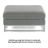 SonnenPartner Hocker Unique Aluminium Mit Kissen Flanell Loungesessel sunbrella Outdoor Textil Sonnenpartner