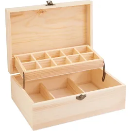 VBS Aufbewahrungsbox Twin 24 x 16,5 x 9 cm 1-tlg. beige
