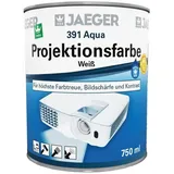 Jaegerlacke Jaeger Aqua Projektionsfarbe Leinwandfarbe weiss, wasserverdünnbar (750 ml, weiss tuffmatt (ca. RAL 9016))