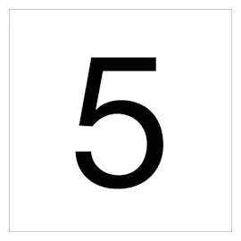 RZB Ziffer 5 sw 100mm 99222.013.5