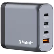 Verbatim GNC-140 GaN 140 W, 4 Port 140W 1x USB-A, QC 3.0, USB PD 3.1 Grau