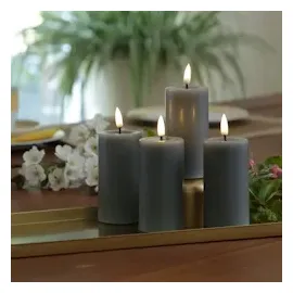 283 MIA LED Kerzenset 10 cm grau 4 St.