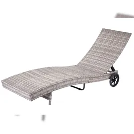 Mendler HWC-D80 Rollliege 205 x 72 x 91 cm Grau/Beige