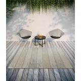 Villeroy & Boch Isabella In- & Outdoor Teppich Modern - Modernes Flachgewebe, Boho, Ethno, ÖKO-TEX Wetterfest & UV-beständig für Balkon, Terrasse, Garten – Natur Braun,