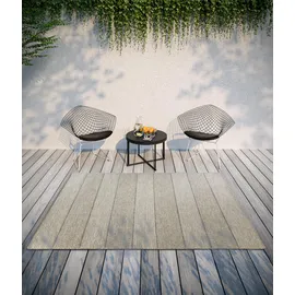 Villeroy & Boch Isabella In- & Outdoor Teppich Modern - Modernes Flachgewebe, Boho, Ethno, ÖKO-TEX Wetterfest & UV-beständig für Balkon, Terrasse, Garten – Natur Braun,