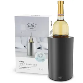 Alfi VINO, velvet black mat, Flaschenkühler aus Edelstahl für 0,70 bis 1l Flaschen, Weinkühler, Sektkühler, Kühlhalten ohne Kondenswasser und Eiswürfel, spülmaschinenfest, BPA-frei