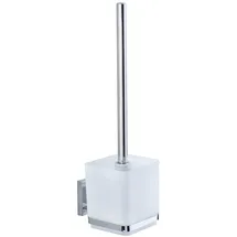 Wenko WC-Garnitur Quadro weiß, silber Metall