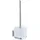 Wenko WC-Garnitur Quadro weiß, silber Metall