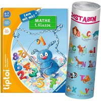 Ravensburger tiptoi ® Buch | Mathe 1. Klasse - Lern-Spiel-Abenteuer + ABC Buchstaben Lernen - Poster, Tip TOI, Schule, Mathematik, rechnen, Grundschule