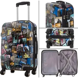 Bowatex Mittlerer New All City 67 cm Reisekoffer 80 Li Motiv Trolley mit Bilder Bowatex - Bunt