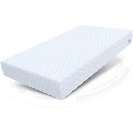 Fdm Taschenfederkernmatratze 100 x 200 cm Matratze 7-Zonen Polyurethanschaum Latex Kokos Härtegrad H4/H3 (Hart/Mittelhart) Höhe 20 cm Zweiseitig Bezug Abnehmbar Waschbar