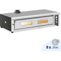 Royal Catering Elektro-Pizzaofen 1 Backkammer 450 °C Ober-/ Unterhitze