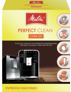 Melitta® PERFECT CLEAN CARE Pflege-Set, 5-teilig, Komplettpaket für eine optimale Entkalkung und Reinigung von Kaffeevollautomaten, 1 Set