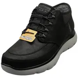 SKECHERS Summits Siegul Sneaker, Black Suede/Charcoal Trim, 45 EU