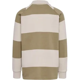 hummel hmlJR Loose Striped langarm Poloshirt Kinder in cornstalk 104