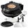 sommertal PizzaProfi Pizzaofen, 32cm Pizzastein, schnelle 3-Minuten Pizza, 5-teiliges Set mit Pfanneneinsatz, 2x Pizzaschieber, Pizzaschneider,