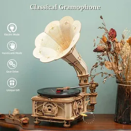 ROKR 3D-Puzzle 'Classical Gramophone' (Electric Version)