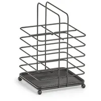 Zeller Küchenorganizer Utensilienhalter Metall 11,5 x 11,5 x 17,6 cm schwarz