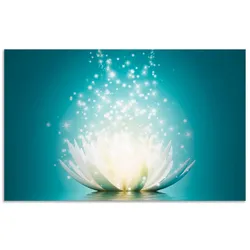 Artland Küchenrückwand »Magie der Lotus-Blume«, (1 tlg.), Alu Spritzschutz mit Klebeband, einfache Montage Artland blau