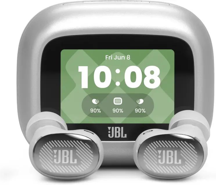 JBL LIVE BUDS 4 - True Wireless NC-Ohrhörer, kabelloses Aufladen, Smart-Case, Silber