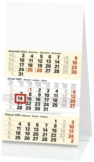 Glocken Tischkalender 2025