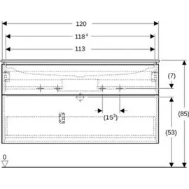 Geberit iCon mit Unterschrank, 2 Auszüge, 502334013