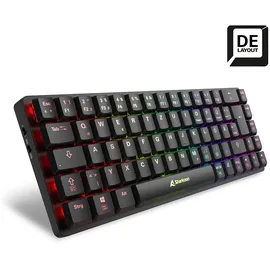 Sharkoon PureWriter W65, schwarz, Kailh Choc V2 LOW PROFILE RED, USB, DE (4044951036929)