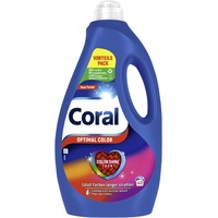 Coral Colorwaschmittel Optimal Color Flüssigwaschmittel für länger strahlende Farben mit Farbpflege-Kraft natürlicher Herkunft 40 WL 2 Liter