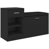 vidaXL Schuhbank Schwarz 94,5x31x57 cm Holzwerkstoff