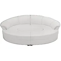 JVmoebel Sofa Runde Xxl Polster Wohnlandschaft Rundsofa Ecksofa Ledersofa, Made in Europa weiß