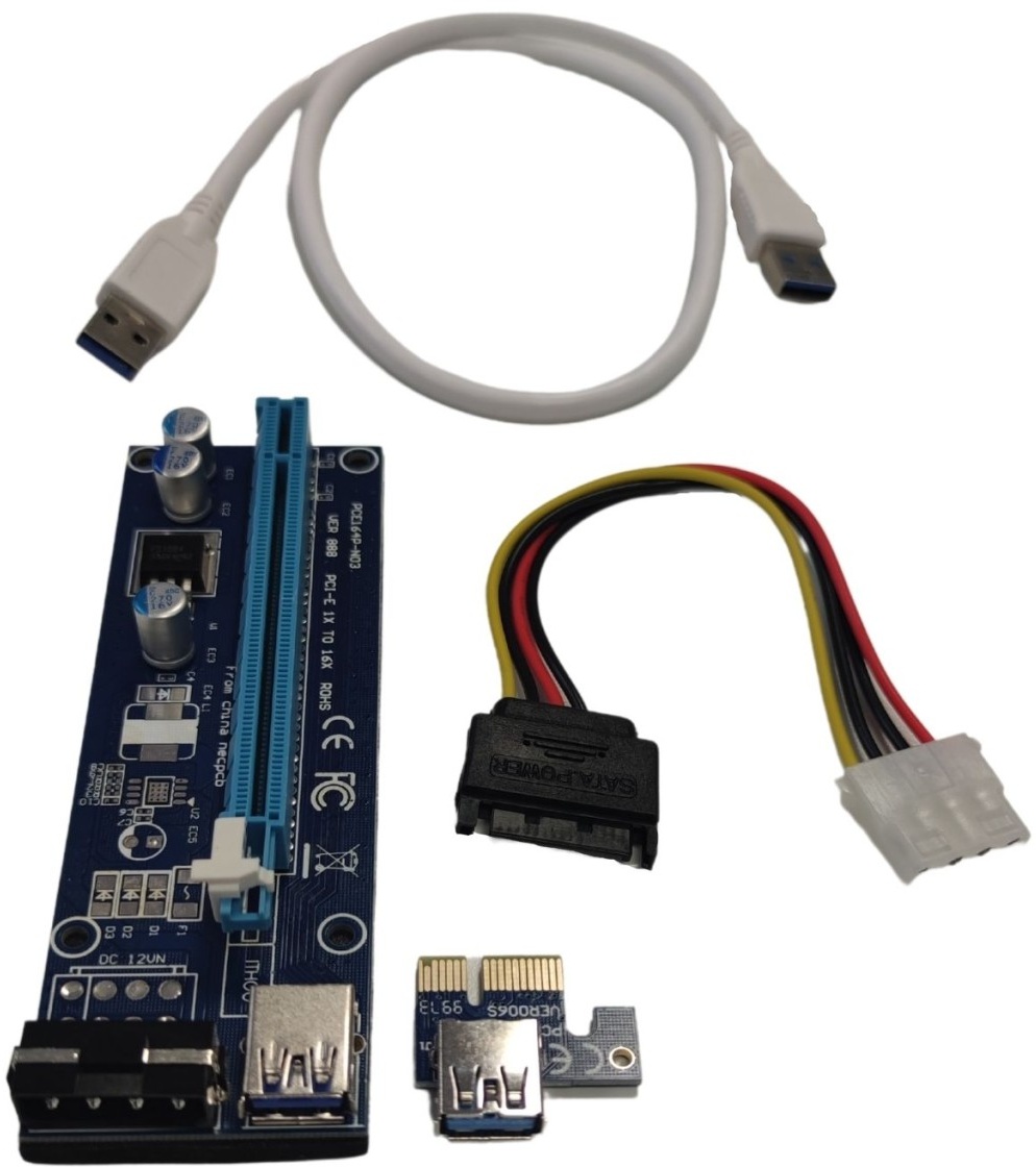 Elegiant PCI-E Extender 16x Grafikkarten Adapter Erweiterter Kabelkartenadapt...
