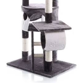 Wiltec Kratzbaum deckenhoch 240-260 cm grau/weiß