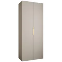 Abiks möbel Drehtürenschrank, Kaschmir, Gold, Metall, Nachbildung, 100x245.5x40 cm,