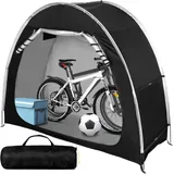 Fahrradgarage für 2 Fahrräder, Wasserdicht Fahrradzelt Draußen, 210D Oxford Fahrradschuppen, Tragbare Fahrrad Aufbewahrung Abdeckung, Outdoor Fahrradgarage für Garten, Camping und Allwetter Schutz