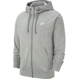 Nike Sportswear Club French Terry Kapuzenjacke dark grey heather/matte silver M