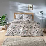 Bettwäsche ESTELLA "Anastasia", navy, B/L: 155cm x 220cm, 1 Stk., 2 Stk., Mako-Satin, B/L: 80cm x 80cm & 40cm x 80cm, Mako-Satin, Obermaterial: 100% Baumwolle, Bettwäsche, Bettwäsche