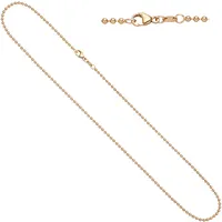 Goldkette JOBO "Kugelkette 2,0 mm" Gr. 42, roségold 585, Halsketten, Damen, 42cm, Roségold 585, Goldkette, 14 Karat 585 Roségold