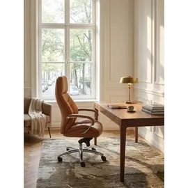 KADIMA DESIGN Chefsessel Echtleder Caramel