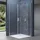 SoGood Ravenna24k Eckdusche mit Pendeltür 100 x 80 cm transparent ESG-Sicherheitsglas Duschwanne