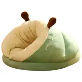 HS.SUPPLY Tierhöhle Hundehöhle, Katzenhöhle, Hundebett, Hundekörbchen Pet Nest, kuscheliger Rückzugsort für Heimtiere, flauschige Innenfütterung grün M