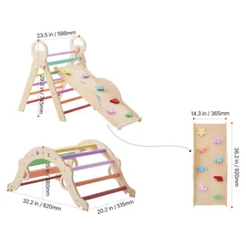 Vevor Kletterbogen 9-in-1 Kletterspielzeug Mehrfarbig